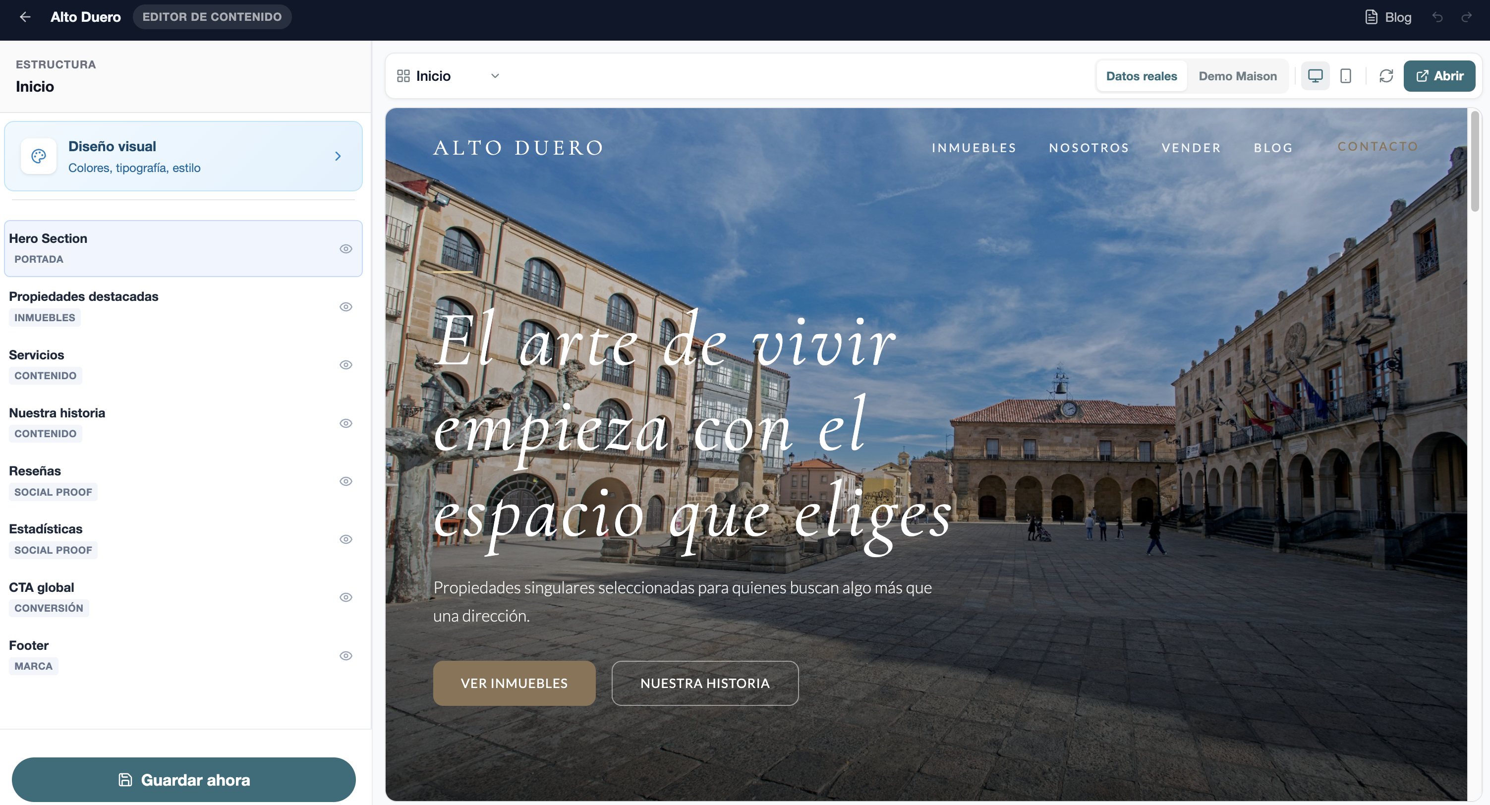 Visual website editor